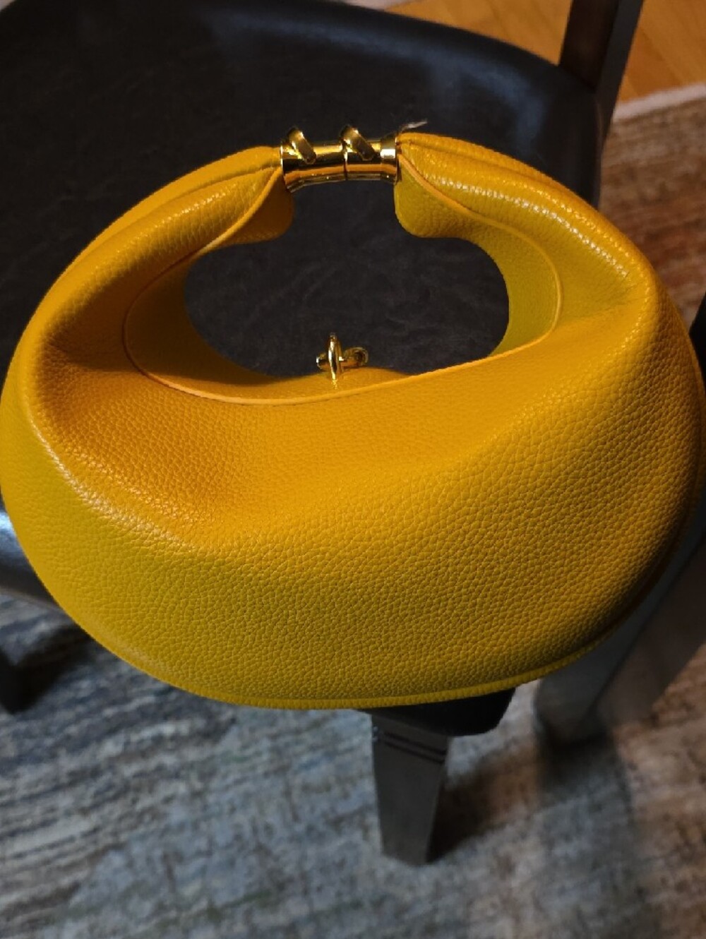 Mustard Yellow Convertable Crescent Shoulder Bag - Picture 3 of 4